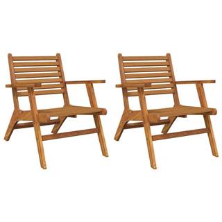 Vidaxl Záhradné stoličky 2 ks masívne akáciové drevo
