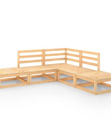 Vidaxl 5-dielna záhradná sedacia súprava masívne borovicové drevo