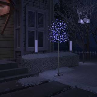 Vidaxl  Vianočný stromček 220 LED modré svetlo kvety čerešne 220 cm značky Vidaxl