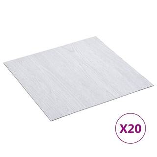 Vidaxl Samolepiace podlahové dosky 20 ks PVC 1, 86 m2 biele