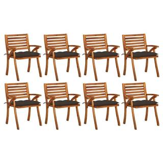 Petromila   Záhradné stoličky s podložkami 8 ks akáciový masív značky Petromila