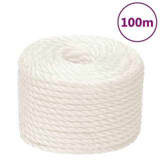 Vidaxl Pracovné lano biele 12 mm 100 m polypropylén