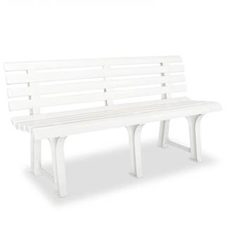 Vidaxl Záhradná lavička 145, 5 cm,  plast,  biela