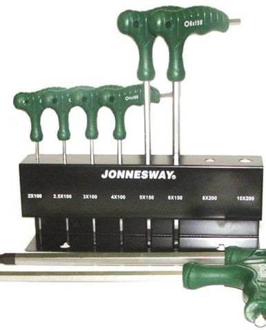 Jonnesway Sada 8 zástrčných kľúčov Imbus s guličkou a T rukoväťou - JONNESWAY H10MB08S