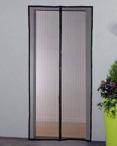 VERVELEY Magnetický paraván na záclonové dvere,  H230 cm x L100 cm,  Čierny polyester