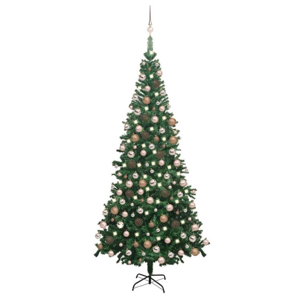 Vidaxl  Umelý vianočný stromček s LED a súpravou gulí L 240 cm zelený značky Vidaxl