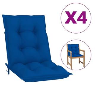 Vidaxl  Podložky na záhradné stoličky 4 ks,  kráľovsky modré 100x50x7 cm značky Vidaxl