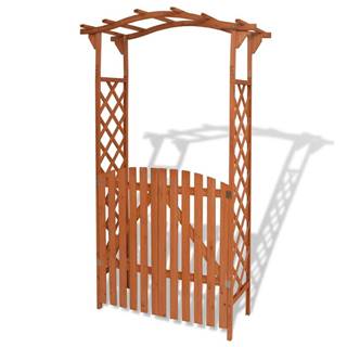 Vidaxl  Záhradný oblúk s bránou z masívneho dreva,  120x60x205 cm značky Vidaxl
