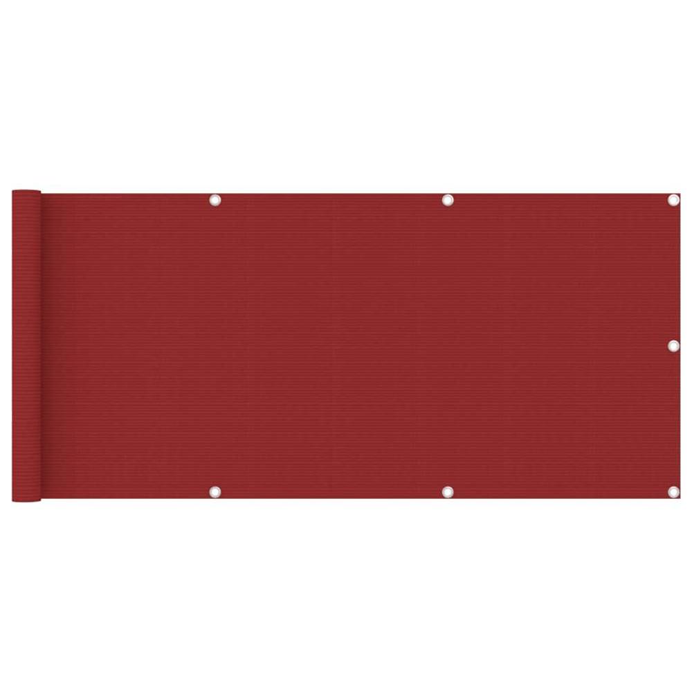 Vidaxl  Balkónová markíza,  červená 75x400 cm,  HDPE značky Vidaxl