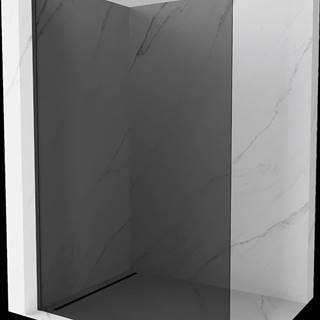 Mexen Kioto sprchová zástena WALK-IN 8mm,  110x200 cm,  sklo šedé-profil čierny,  800-110-101-70-40