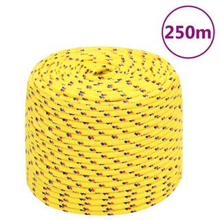 Vidaxl Lodné lano žlté 10 mm 250 m polypropylén