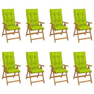 Vidaxl  Sklápacie záhradné stoličky s podložkami 8 ks tíkový masív značky Vidaxl