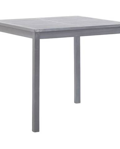 Vidaxl Záhradný stôl,  sivý 80x80x74 cm,  akáciový masív