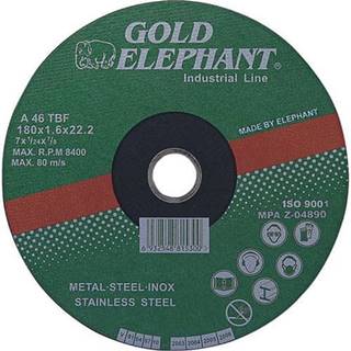 Kotúč Gold Elephant 41AA 115x1, 6x22, 2 mm,  rezný na kov a nerez A46TBF
