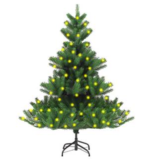 Vidaxl Umelý vianočný stromček jedľa Nordmann s LED zelený 180 cm