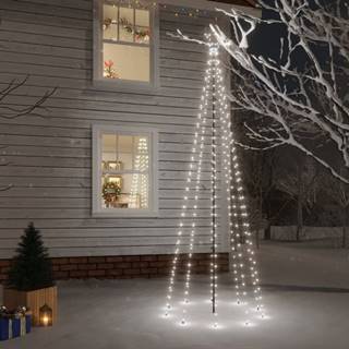 Vidaxl Vianočný stromček s hrotom 310 studených a bielych LED 300 cm