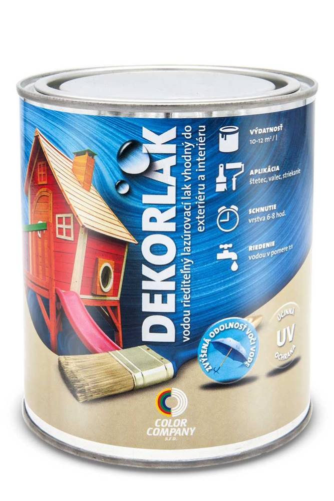 Color Company  Dekorlak orech vlašský 0, 7L - lazúrovací lak na drevo značky Color Company