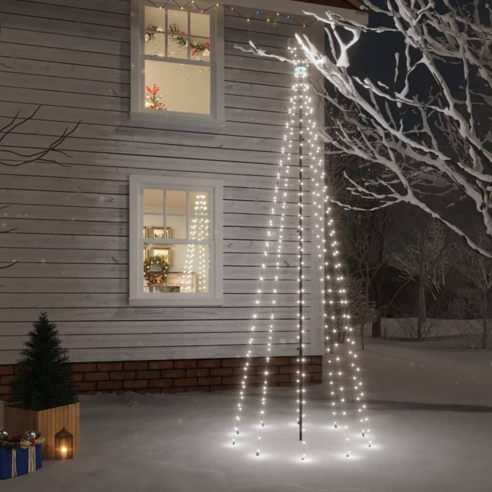 Vidaxl  Vianočný stromček s hrotom 310 studených a bielych LED 300 cm značky Vidaxl