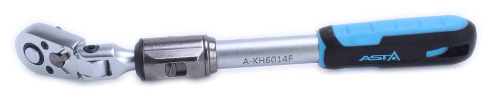 ASTA  Račňa teleskopická s kĺbom 1/4 ",  dĺžka 200 - 255 mm,  60 zubov,  s prepínaním -  značky ASTA