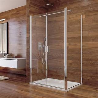 Mereo  Lima sprchovací kút,  120x80x190 cm,  lietacie dvere a pevný diel,  sklo Číre CK87533K -  značky Mereo