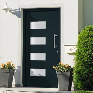 Vidaxl Vchodové dvere,  hliník a PVC,  antracit,  100x200 cm