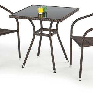 Halmar Záhradný stôl Mobil,  čierna / tmavohnedá