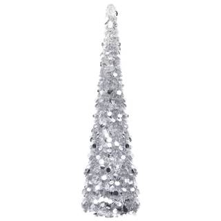 Vidaxl  Rozkladací umelý vianočný stromček strieborný 180 cm PET značky Vidaxl