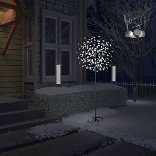 Vidaxl  Vianočný stromček 200 LED studené biele svetlo kvety čerešne 180 cm značky Vidaxl