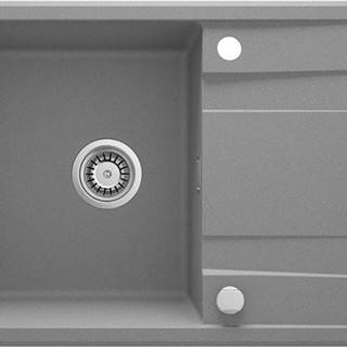 Deante Granitový dřez s excentrem Eridan 860.0E Barvy: šedá,  černá metalická.