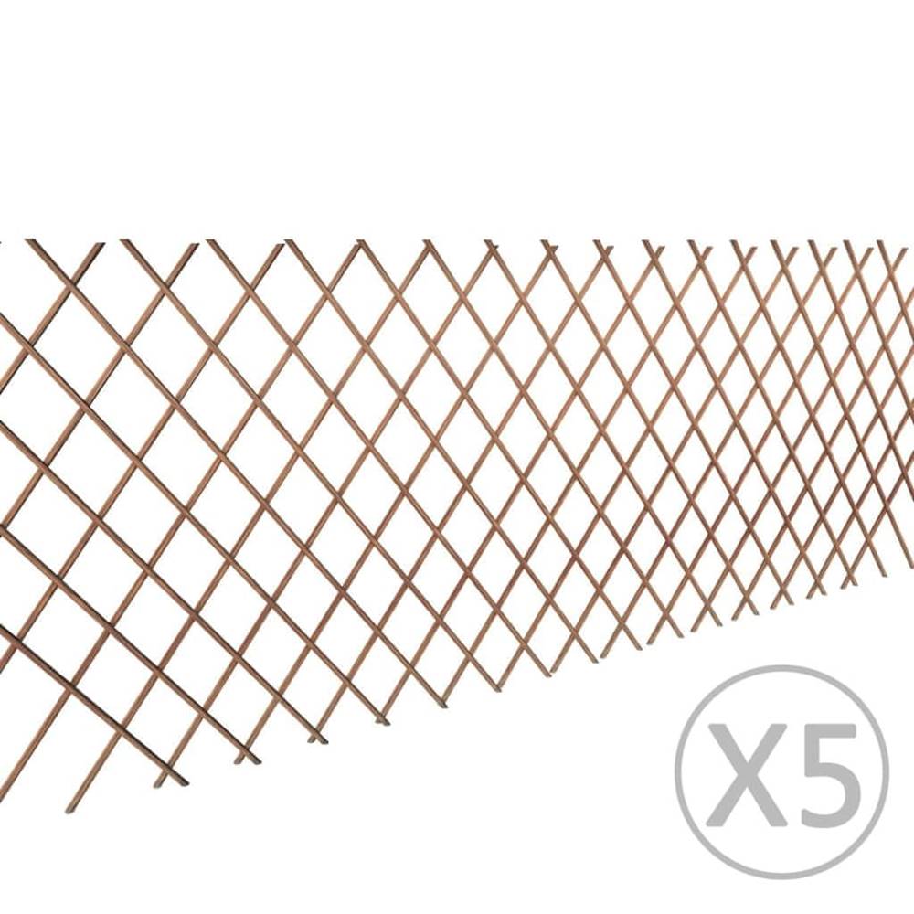 Vidaxl  Mriežkový plot z vŕbového prútia 5 ks 180x90 cm značky Vidaxl