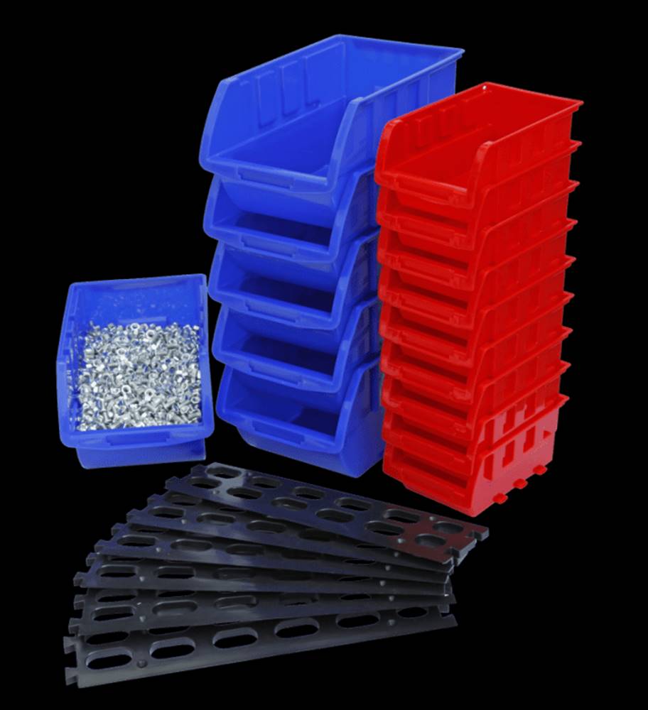 AHProfi  Závesná plastová lišta s 15 plastovými boxami - MSBRWK0906 značky AHProfi