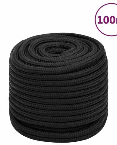 Vidaxl Lodné lano čierne 16 mm 100 m polypropylén