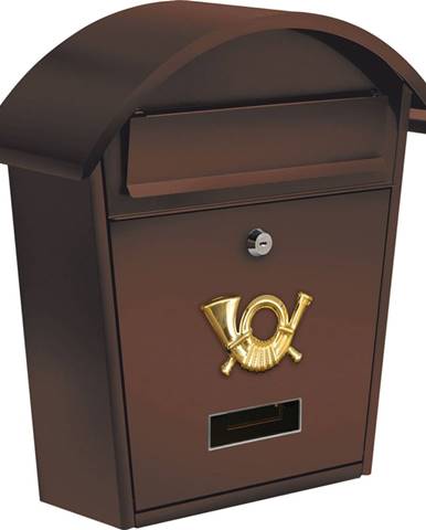 Vorel Poštová schránka so strieškou oblou 380x320x105mm hnedá