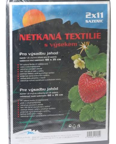Neotex / netkaná textília výsek čierny 45g - jahody šírka 1, 6 x 4, 2 m