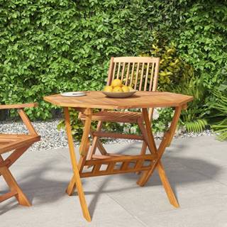Vidaxl Skladací záhradný stôl 90x75 cm masívne akáciové drevo