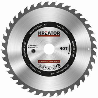 Kreator KRT020427 - Pílový kotúč na drevo 254mm,  40T