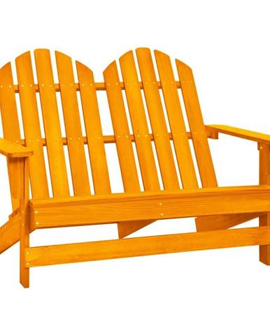 Vidaxl 2-miestna záhradná stolička Adirondack jedľový masív oranžová