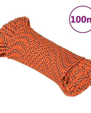 Vidaxl Lodné lano oranžové 3 mm 100 m polypropylén