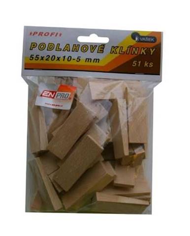 Enpro Klinky podlahové drevené,  55 x 20 x 10 - 5 mm,  51 ks