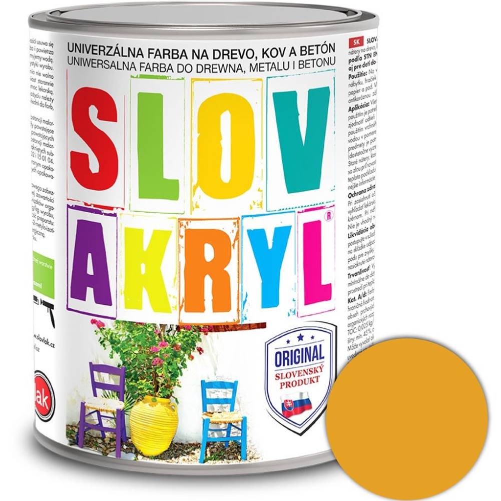SLOVLAK  Slovakryl 0660 0, 75kg - oker značky SLOVLAK